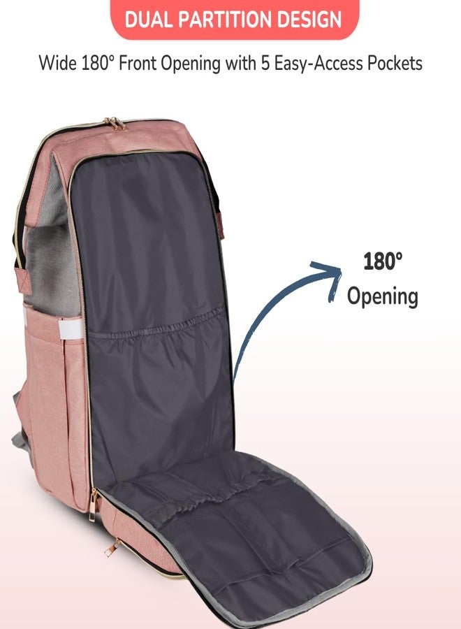 MAMMA Dual Partition Diaper Bag For Mothers for Travel, Baby Bag for Mother Travel,16 Pockets Diaper Bags for Mom and Hospital Bag for Delivery Women,Unisex Baby diaper Bag with 9 Month Warranty - Image 2